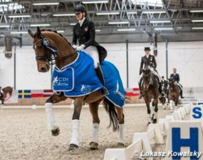 Malene Kohlschmidt Ebbesen and Mira win the world cup qualifier at the 2017 CDI-W Zakrzow :: Photo © Lukasz Kowalski