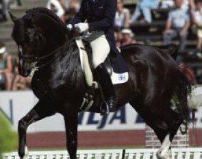 Kyra Kyrklund and Matador at the 1990 Word Equestrian Games