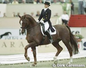 Nadine Capellmann and Gracioso at the 1998 World Equestrian Games :: Photo © Dirk Caremans