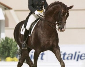 Karin Rehbein and Donnerhall at the 1998 World Equestrian Games :: Photo © Dirk Caremans