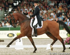 Pia Laus and Renoir at the 1999 European Championships :: Photo © Dirk Caremans