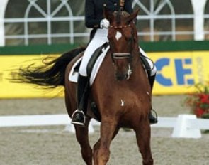 Ulla Salzgeber and Rusty at the 1999 European Championships :: Photo © Dirk Caremans