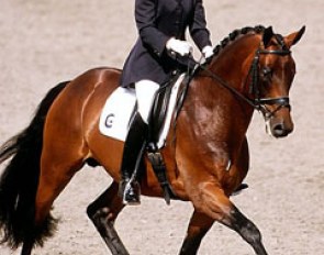 Anky van Grunsven and Ictenos at the 1999 World Young Horse Championships :: Photo © Arnd Bronkhorst