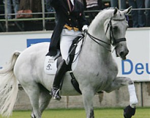 Andreas Helgstrand and Blue Hors Matine (by Silver Moon) win individual bronze in the Grand Prix Special at the 2006 World Equestrian Games :: Photo © Astrid Appels