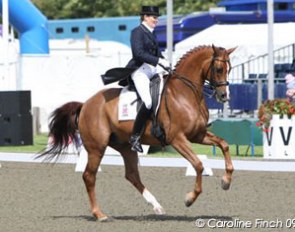 Ashley Holzer and Pop Art at the 2009 CDIO Hickstead World Dressage Masters :: Photo © Caroline Finch