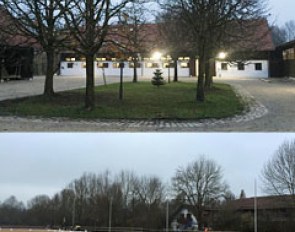 Two views of Marburg Dressage in Finsing, Germany