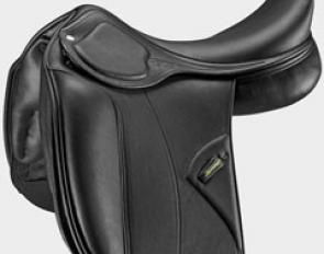 Amerigo Saddles' newest model in the collection: the Pasubio dressage saddle for horses with a short back