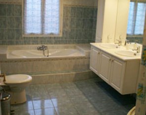 One of three bathrooms
