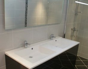 One of three bathrooms