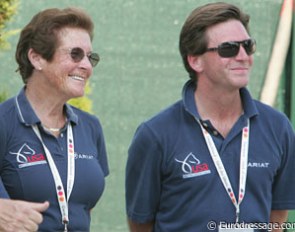 U.S. Ad Interim chef d'equipe Jessica Ransehousen and Gil Merrich, USEF Dressage Director :: Photo © Astrid Appels