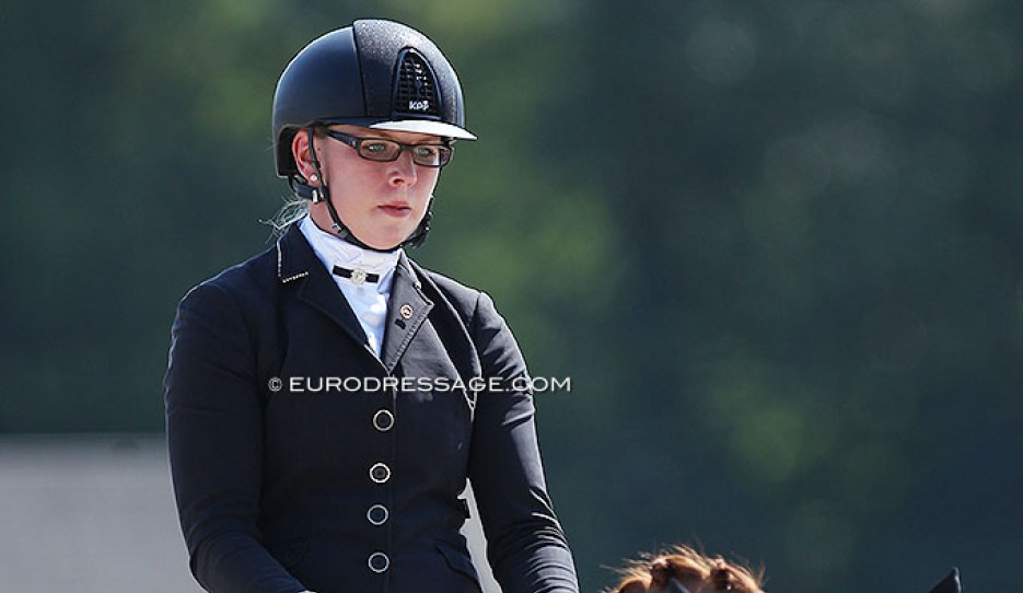 Sabrina Gessmann at the 2018 World Young Horse Championships in Ermelo :: Photo © Astrid Appels