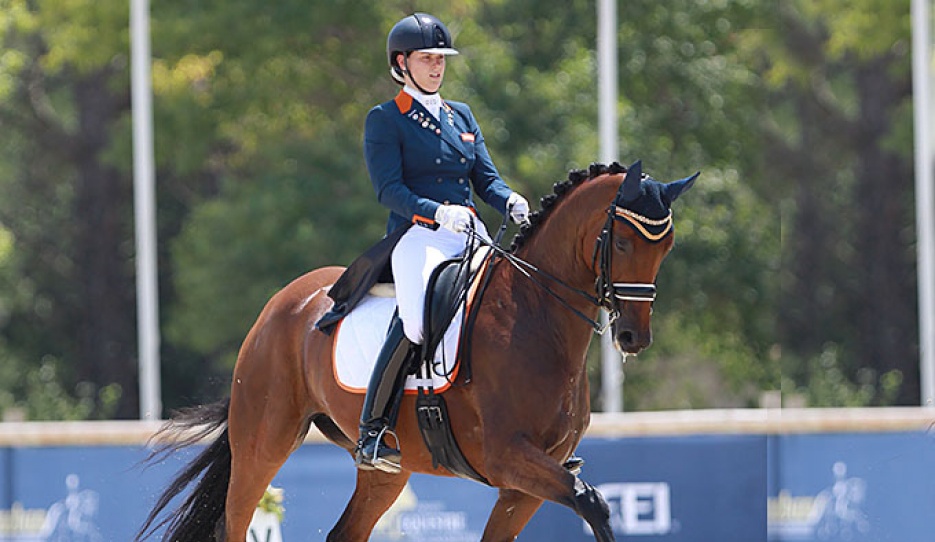 Dana van Lierop and Equestricons Walkure win individual test gold at the 2015 European Young Riders Championships :: Photo © Astrid Appels