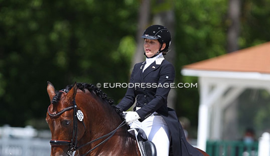 Irina Zakhrabekova and Armas Balago at the 2021 CDIO Compiegne in France :: Photo © Astrid Appels