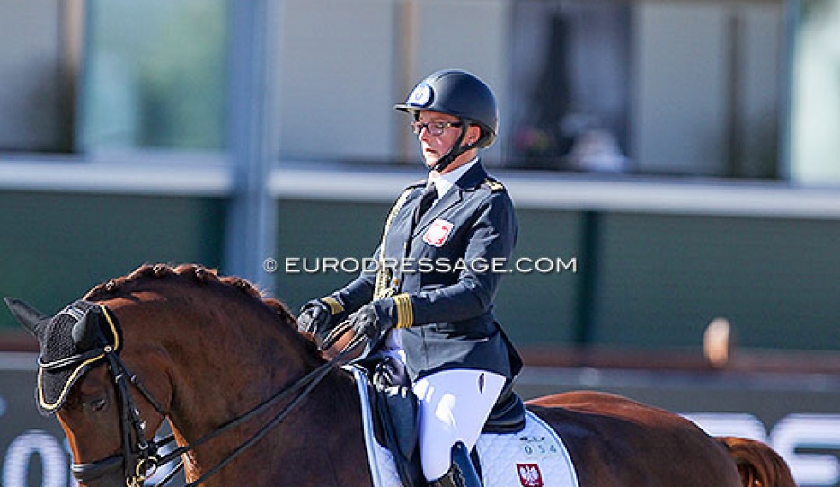 Żaneta Skowrońska Kozubik and Romantic P at the 2021 European Championships in Hagen :: Photo © Astrid Appels