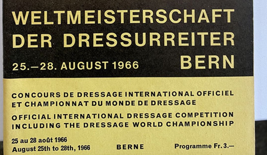 Programme book for the 1966 World Championships Dressage in Berne
