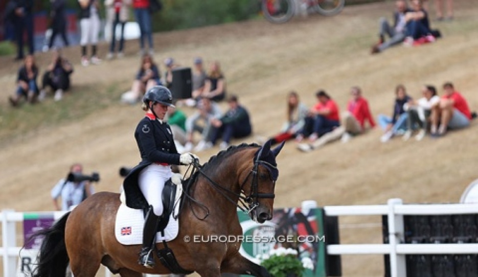 Anna Dalrymple  and Vagabond de Massa at the 2022 European Young Riders Championships :: Photo © Astrid Appels