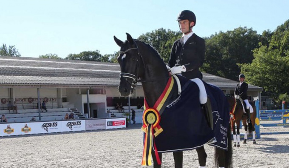 Justin Verboomen and Zonik Plus win the 6-year old division at the 2022 Belgian Young Horse Championship :: Photo © Temps des Poses/LEWB