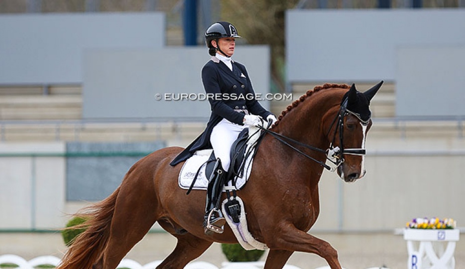 Marlies van Baalen and Habibi DVB win the Grand Prix at the 2023 CDI Aachen Festival 4 Dressage :: Photo © Astrid Appels