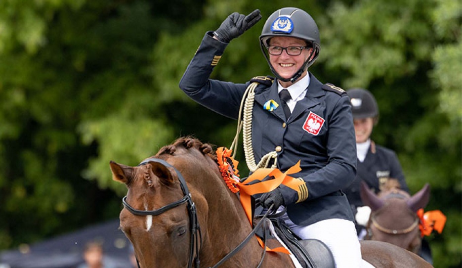 Zaneta Skowronska-Kozubik and Romantic P lead Team Poland to the Olympic Team Spot for Paris at the 2023 CDIO Pilisjaszfalu :: Photos © Lily Forado