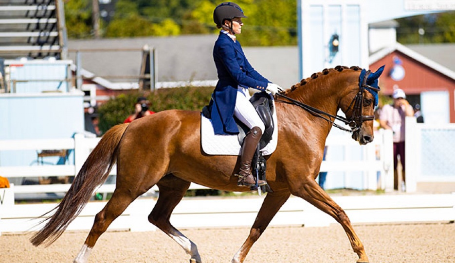 Christina Morin-Graham and Ici De La Vigne at 2023 Dressage at Devon :: Photo by Olivia Airhart/PMG