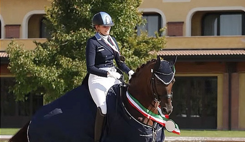 Valentina Remold and Fraulein Auguste MJ at the 2023 Italian Dressage Championships