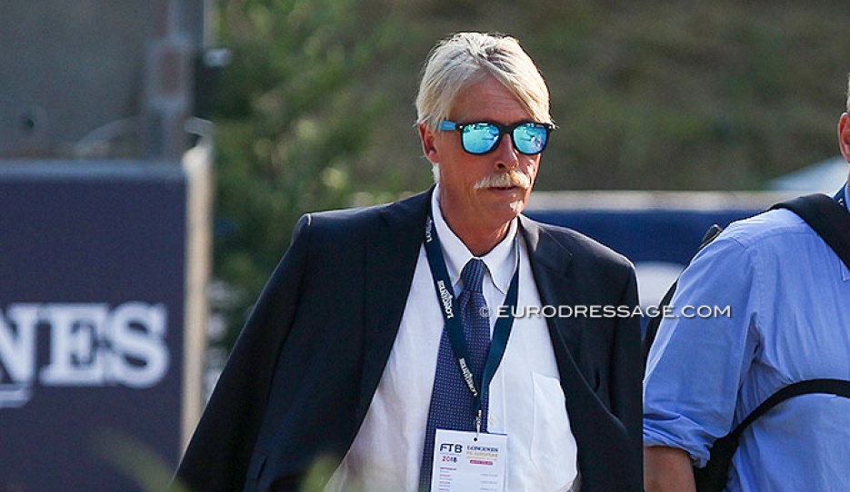 Austrian judge Thomas Lang, here at the 2018 European Junior/Young Riders Championships in Fontainebleau :: Photo © Astrid Appels