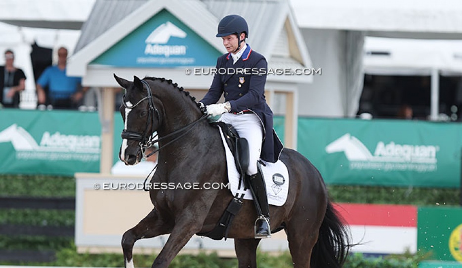 Kevin Kohmann and Dünensee at the 2024 Palm Beach Dressage Derby, riding for a ticket to Riyadh :: Photo © Astrid Appels