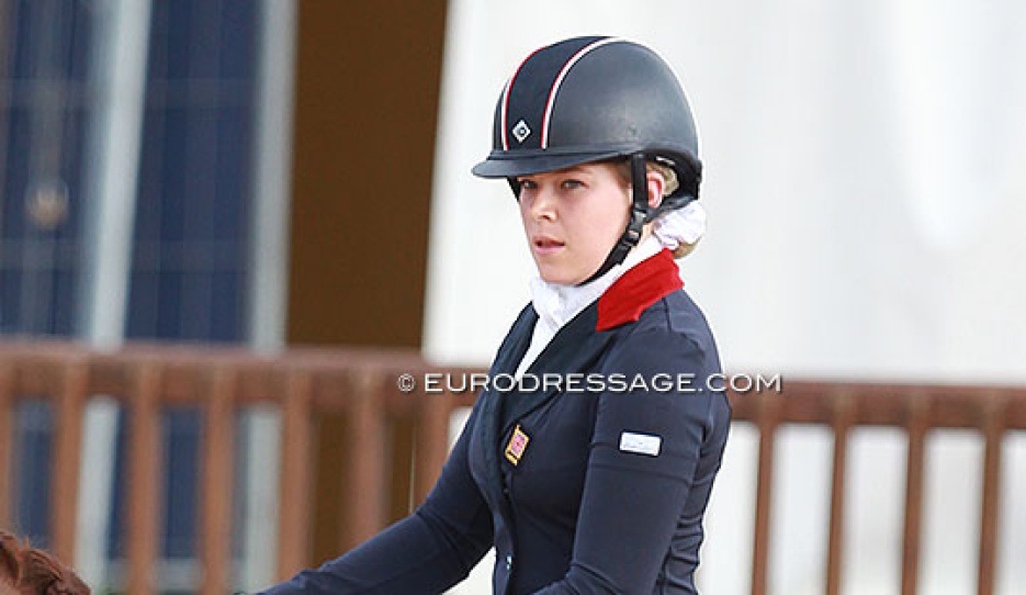 Jessica Gale at the 2014 European Young Riders Championships in Arezzo :: Photo © Astrid Appels