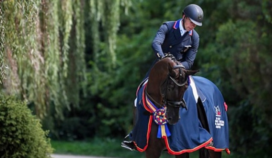 Endel Ots and Lucky Strike at the 2019 U.S. Dressage Championships Photo © Andrea Evans