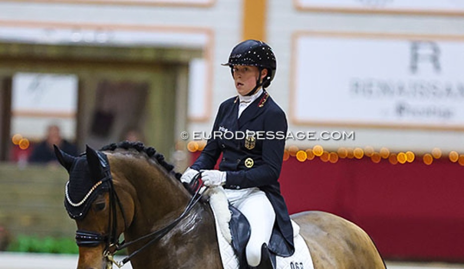Anna Schölermann and Springborgs Guardian at the 2024 CDI Kronenberg Indoor :: Photo © Astrid Appels