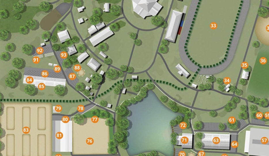 The map of the Toowoomba equestrian venue for the 2032 Olympic Games
