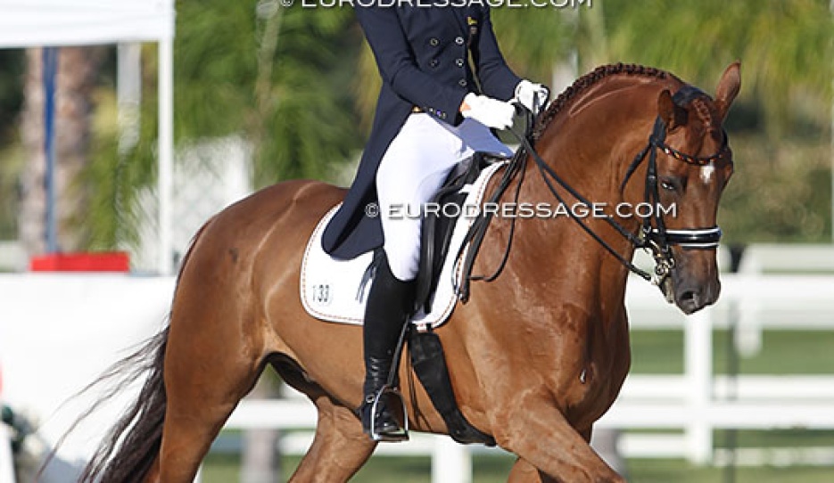 Rebecca Horstmann and Friend of Mine at the 2016 European Junior Riders Championships in Oliva Nova :: Photo © Astrid Appels
