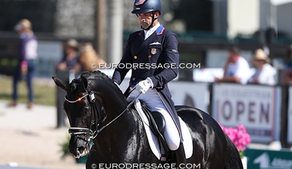 Marcus Orlob on JJ Glory Day in the developing GP horse test at the 2025 Palm Beach Derby :: Photo © Astrid Appels