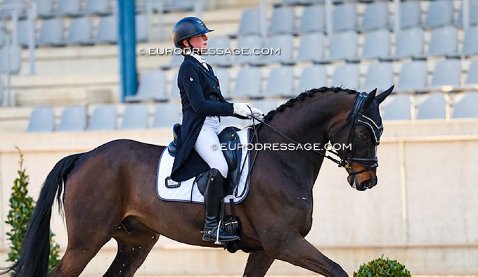 Amélie Decruyenaere Haupert on Finaud at the 2025 CDI Aachen Festival 4 Dressage :: Photo © Astrid Appels