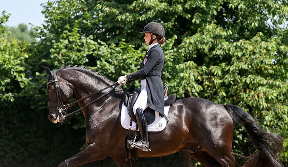 Felicitas Simoncic on Four Legends KS at the 2025 CDI Achleiten