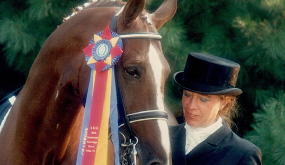Mary Alice Malone and KWPN stallion Roemer in 1988 :: Photo © Susan Sexton