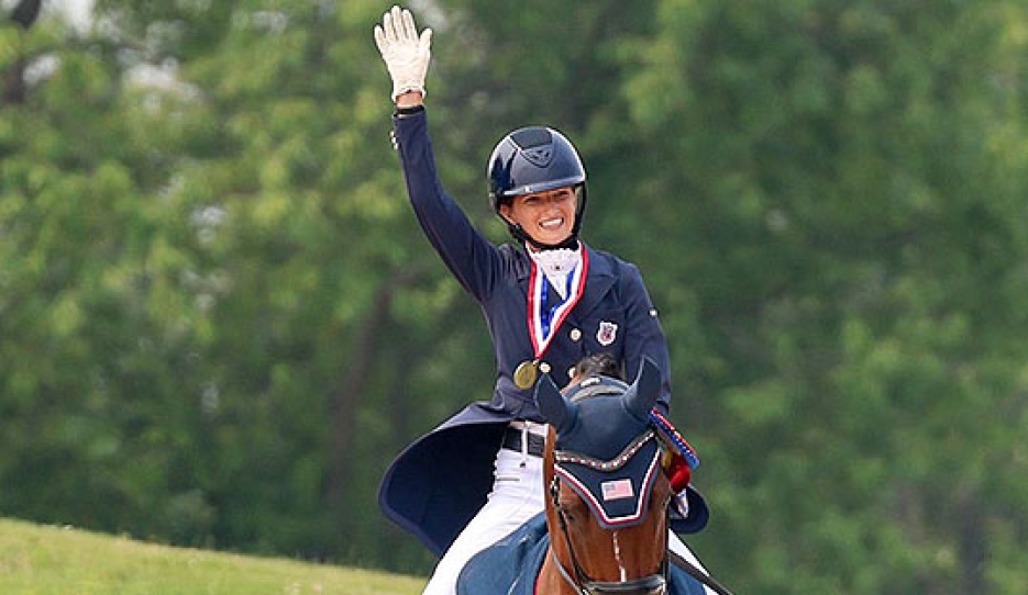 Lexie Kment and Gatino van Hof Olympia win individual test gold at the 2025 North American Young Riders Championships :: Photos © US Equestrian