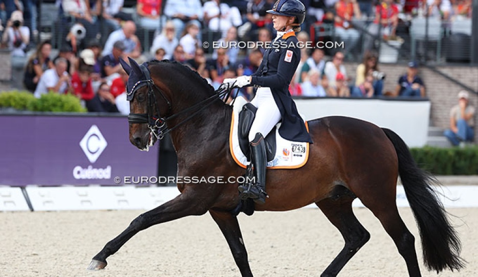 Dinja van Liere and Hermes at the 2025 European Dressage Championships :: Photo © Astrid Appels