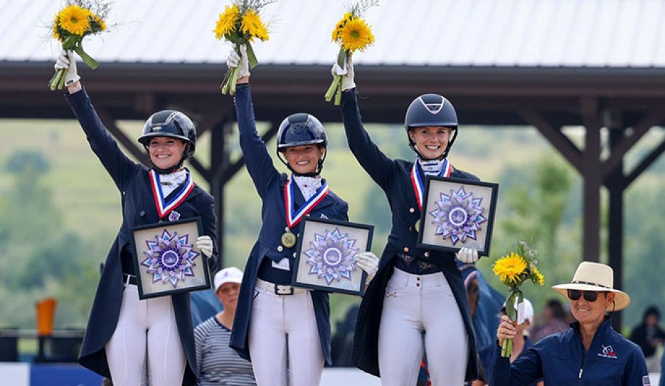 Team Region 4 wins gold at the 2025 North American Young Riders Championships :: Photos © US Equestrian