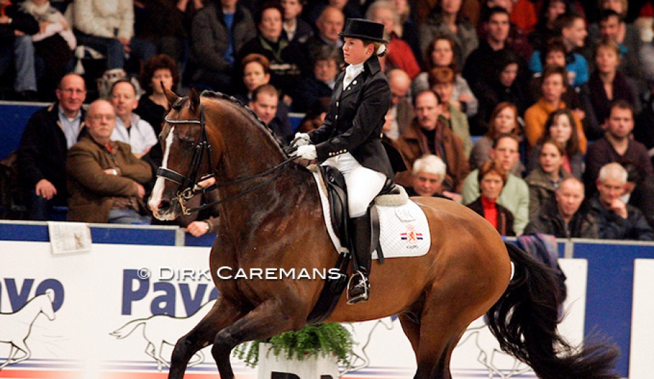 Kim Leduc and Trento B at the 2007 KWPN Stallion Licensing show :: Photo © Dirk Caremans