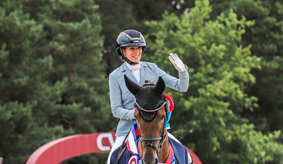 Charlotte Chalvignac Vesin and Furstin Toto LH at the 2025 French Young Horse Championships :: Photo © PSV