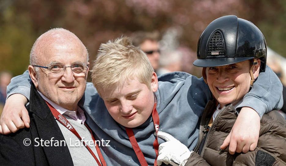 Wolfgang Urban, Frederik and Isabell Werth at the 2022 CDI Hagen :: Photo © Stefan Lafrentz
