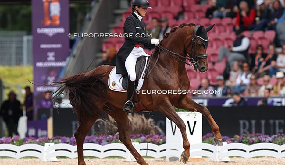 Larissa Pauluis and First Step Valentin at the 2022 World Championships in Herning :: Photo © Astrid Appels