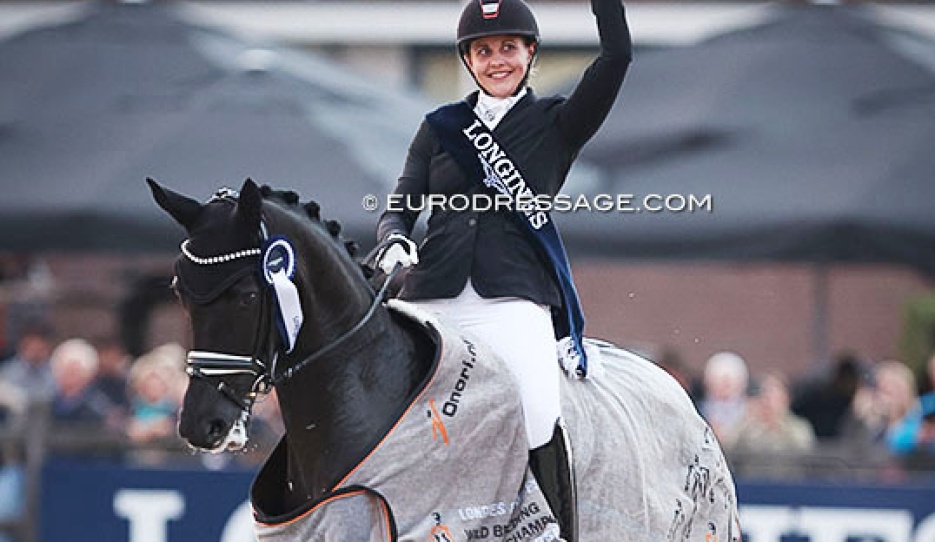 Lyngbjergs St. Paris, the 2022 World Young Horse Champion :: Photo © Astrid Appels