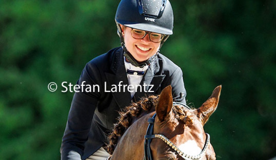 Ann-Kathrin Lachemann on Sky at the 2025 Bundeschampionate :: Photo © Stefan Lafrentz