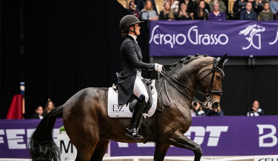 Cathrine Laudrup-Dufour and Mount st John Freestyle at the 2025 CDI-W Herning :: Photo © Melissa Hoogendoorn