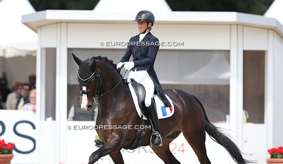 Maxime Collard and Applicat Prazan's Fiadora at the 2025 World Young Horse Championships :: Photo © Astrid Appels