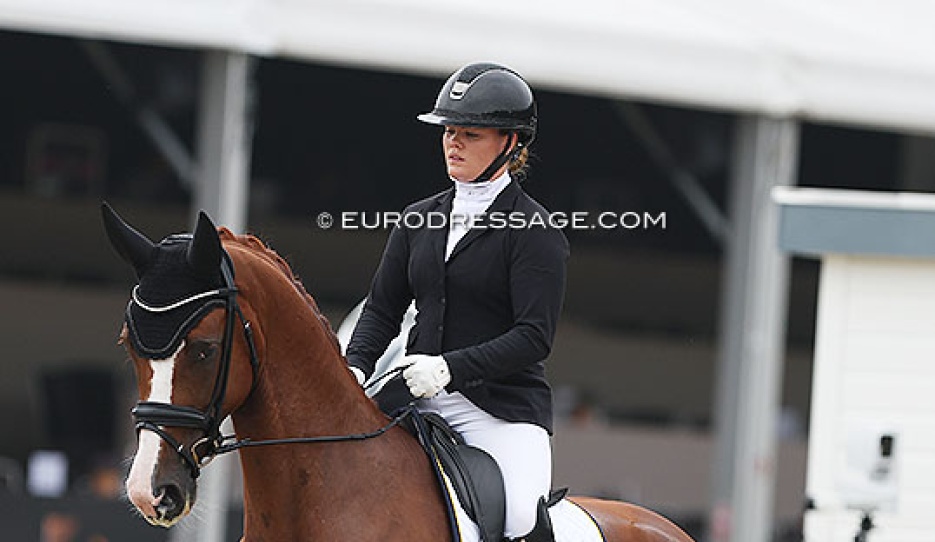 Lina Dolk and Hpnotiq MJ at the 2024 World Championships for Young Dressage Horses :: Photo © Astrid Appels