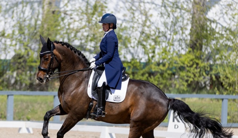 Brittney Simpson on Goldfinch at the 2025 CDI Calgary :: Photo © Jesse Campbell