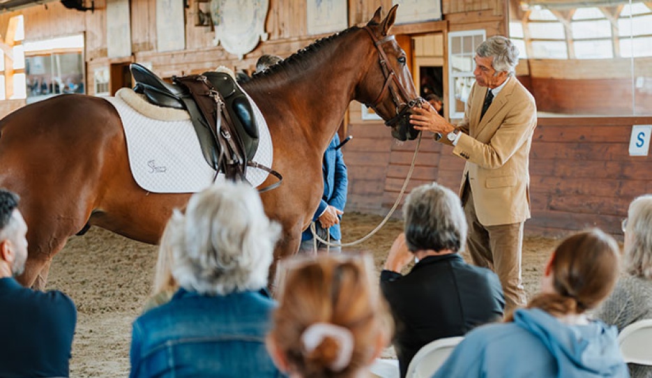 Joao Pedro Rodrigues teaching the principles of classical dressage during "Harmony in Motion" on 27 - 28 September 2025